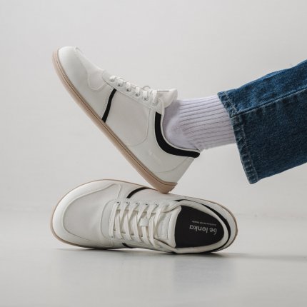 Barefoot Sneakers - Be Lenka Echo - White & Black Vegan