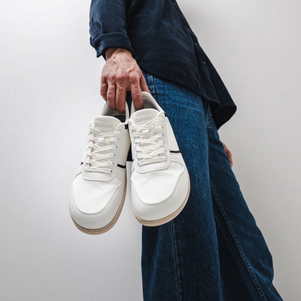 Barefoot Sneakers - Be Lenka Echo - White & Black Vegan