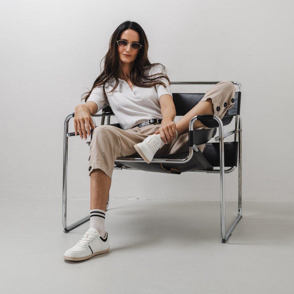 Barefoot Sneakers - Be Lenka Echo - White & Black Vegan