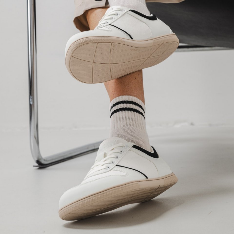 Barefoot Sneakers - Be Lenka Echo - White & Black Vegan