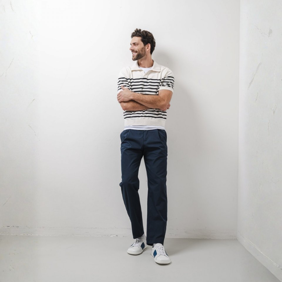 Barefoot Sneakers Be Lenka Elite - White & Dark Blue