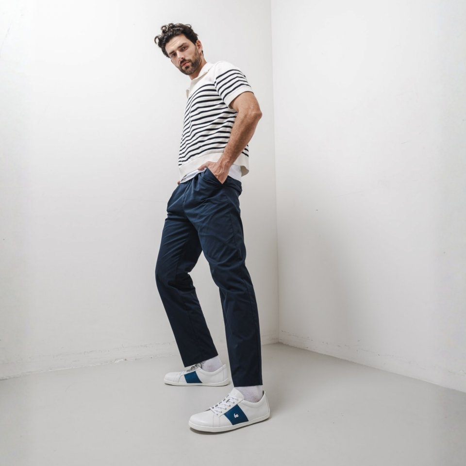 Barefoot Sneakers Be Lenka Elite - White & Dark Blue