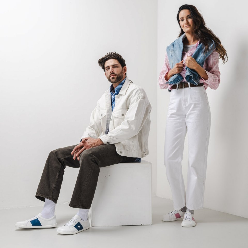 Barefoot Sneakers Be Lenka Elite - White & Dark Blue