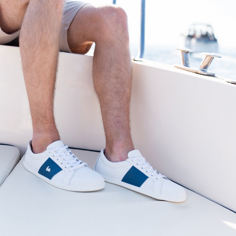 Barefoot Sneakers Be Lenka Elite - White & Dark Blue