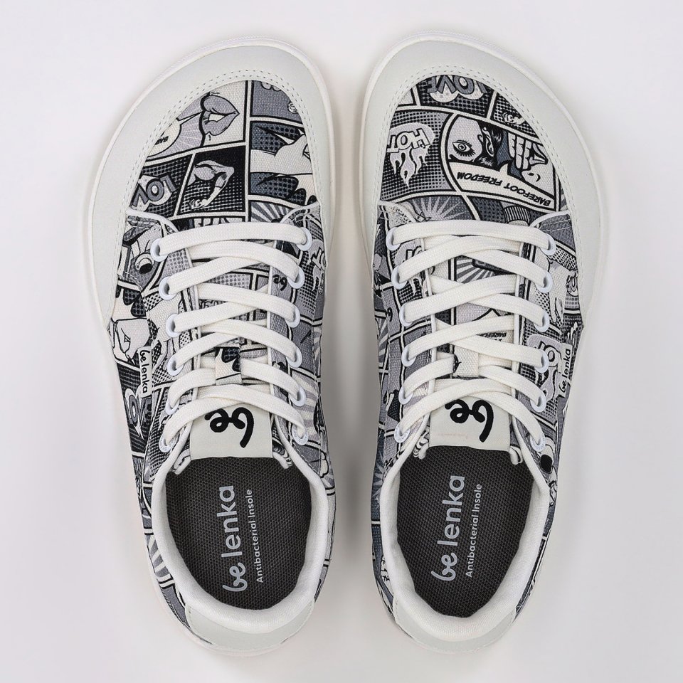 Barefoot Sneakers Be Lenka Rebound - Comics Black & White