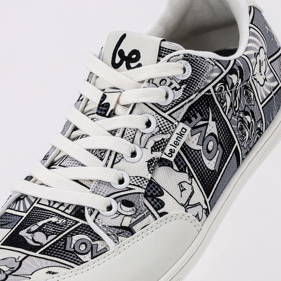 Barefoot Sneakers Be Lenka Rebound - Comics Black & White