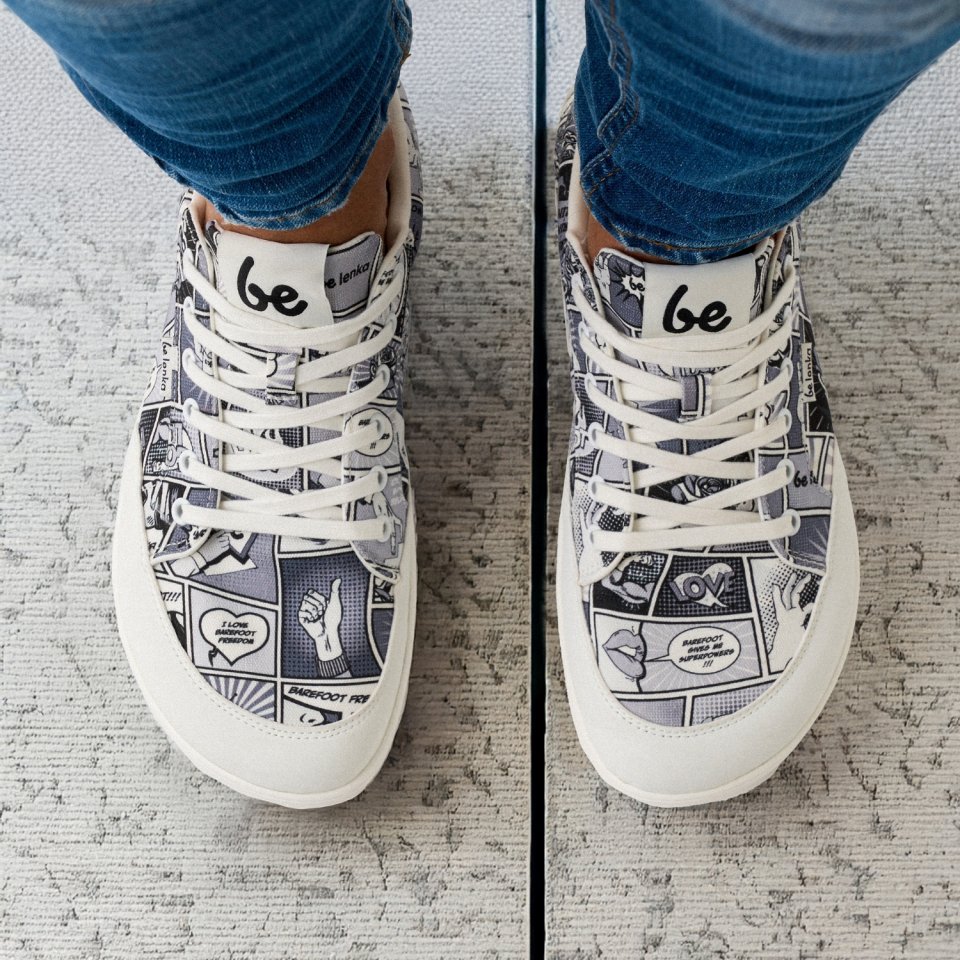 Barefoot Sneakers Be Lenka Rebound - Comics Black & White