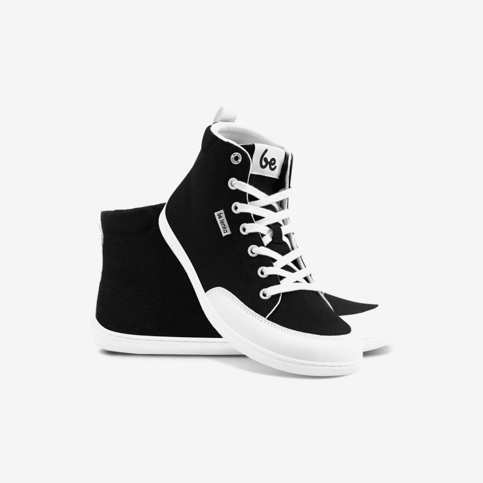 Barefoot Sneakers Be Lenka Rebound - High Top - Black & White