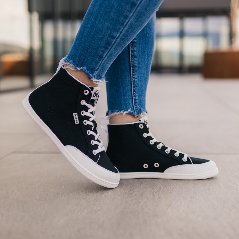 Barefoot Sneakers Be Lenka Rebound - High Top - Black & White