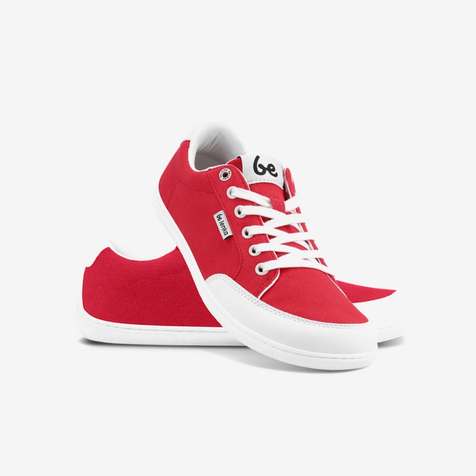 Barefoot Sneakers Be Lenka Rebound - Red & White