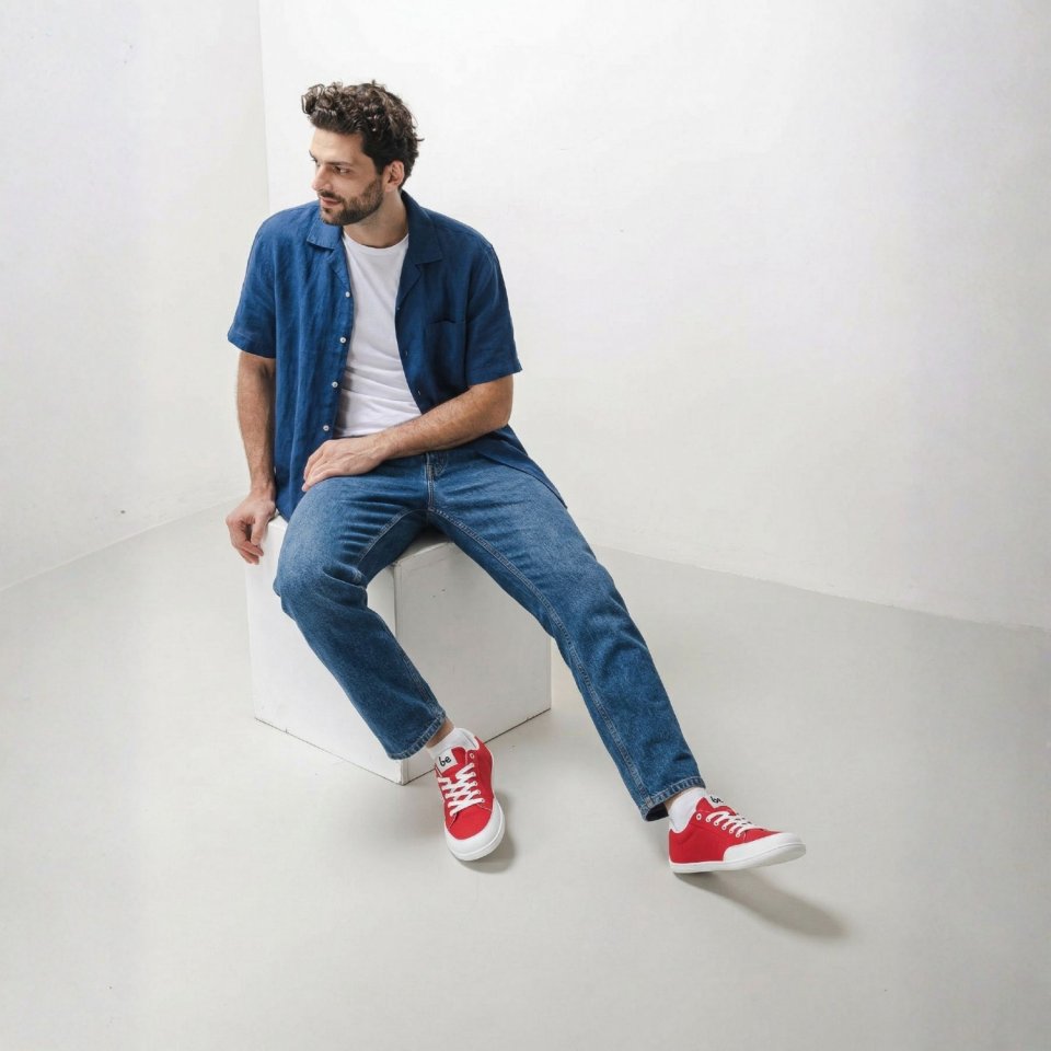 Barefoot Sneakers Be Lenka Rebound - Red & White