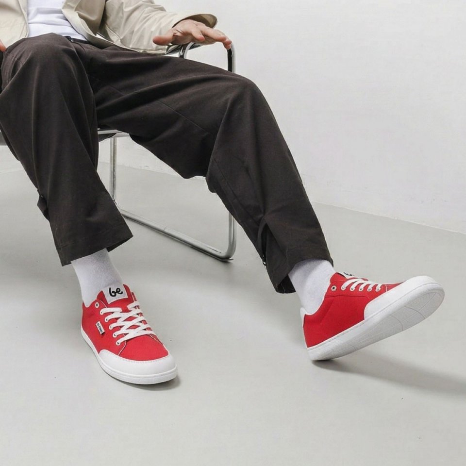 Barefoot Sneakers Be Lenka Rebound - Red & White