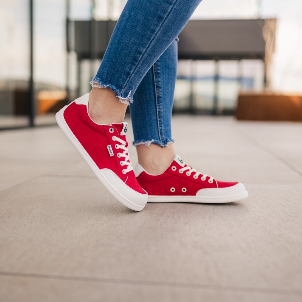 Barefoot Sneakers Be Lenka Rebound - Red & White
