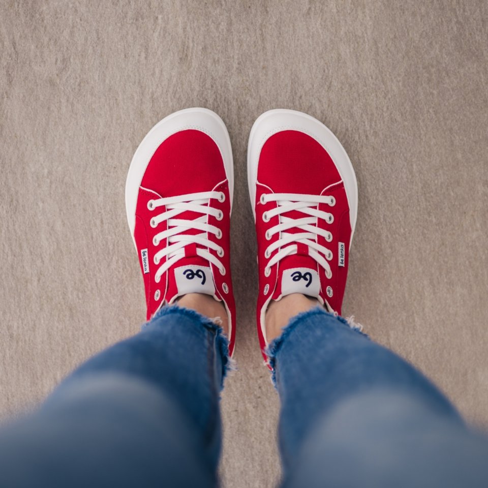 Barefoot Sneakers Be Lenka Rebound - Red & White