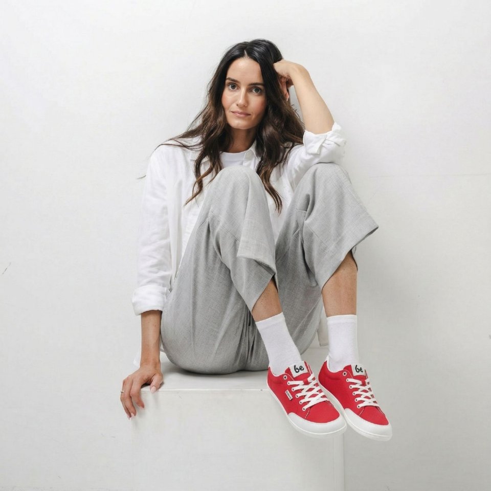 Barefoot Sneakers Be Lenka Rebound - Red & White