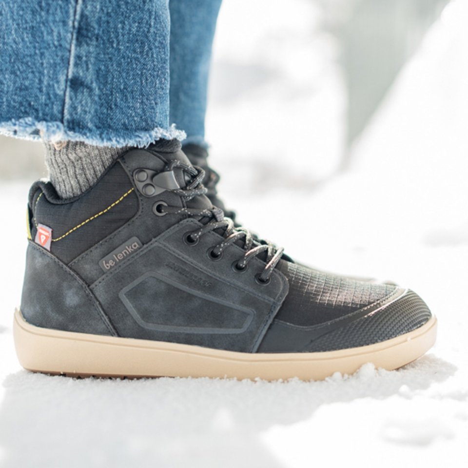Barefoot Boots Be Lenka ArcticEdge - Charcoal Black