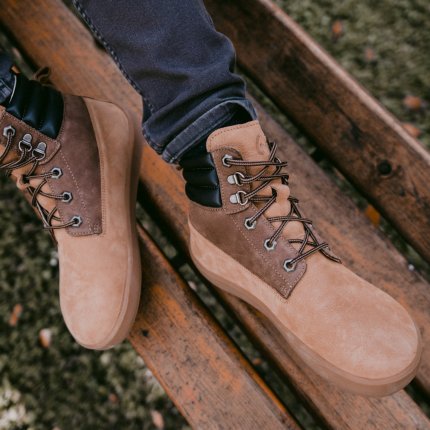 Barefoot Boots Be Lenka Nevada Neo - Sand & Dark Brown