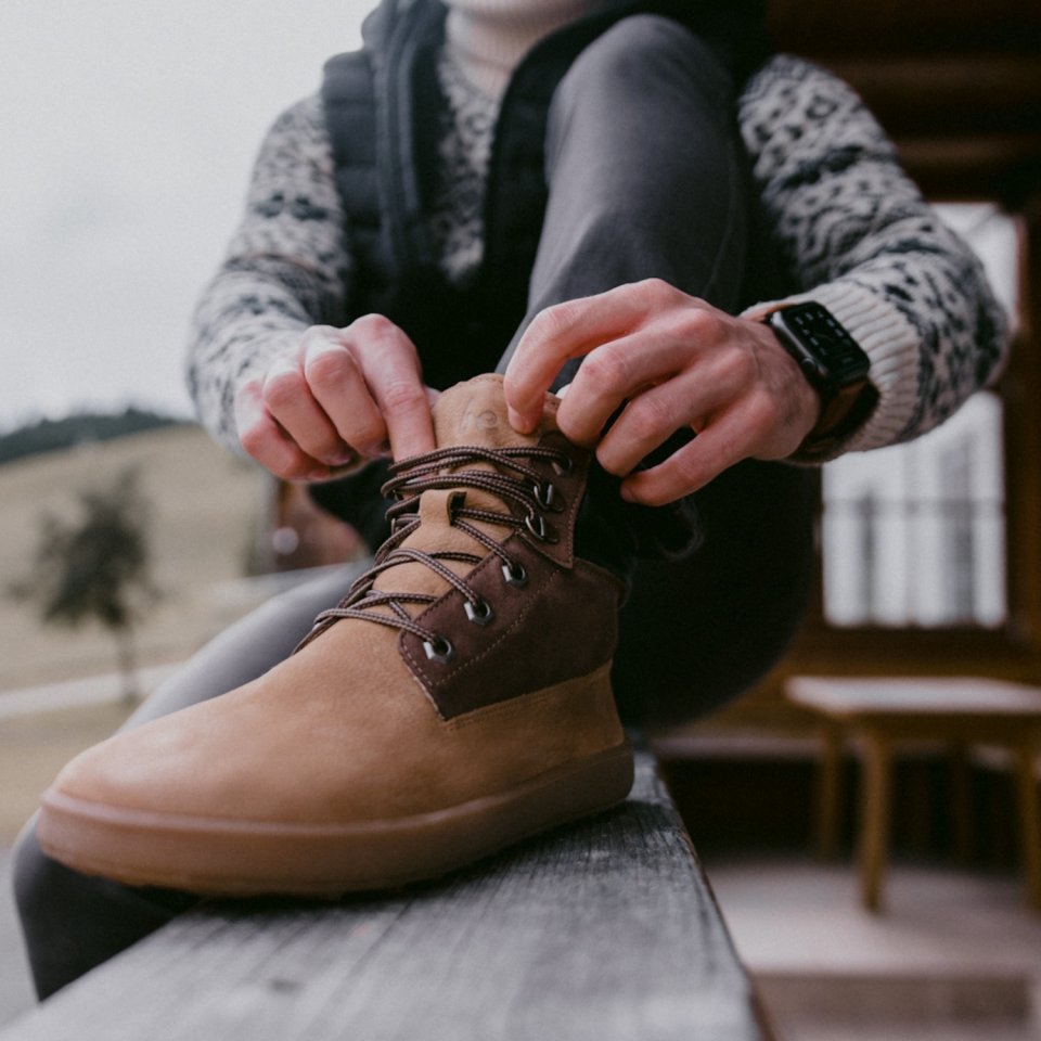 Barefoot Boots Be Lenka Nevada Neo - Sand & Dark Brown