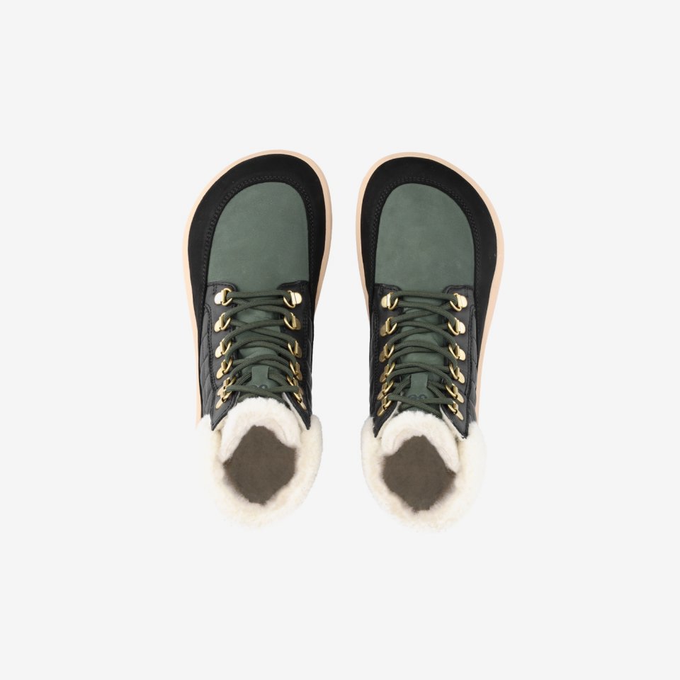 Barefoot Boots Be Lenka Olivia - Black & Dark Green