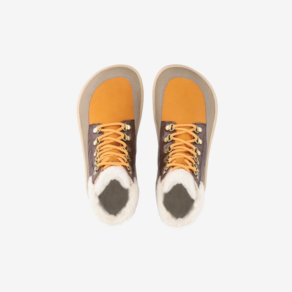 Barfußschuhe Be Lenka Olivia - Taupe, Dark Brown & Orange