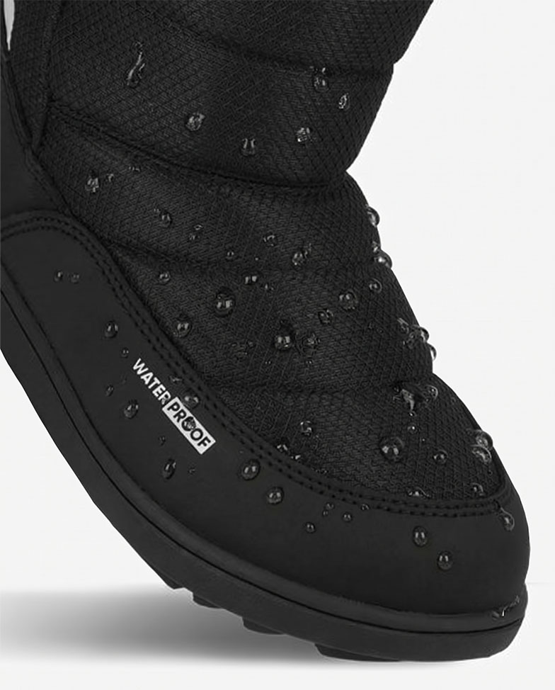 Be Lenka Ailo Kids - All Black, dětské barefoot sněhule, detail nepromokavosti