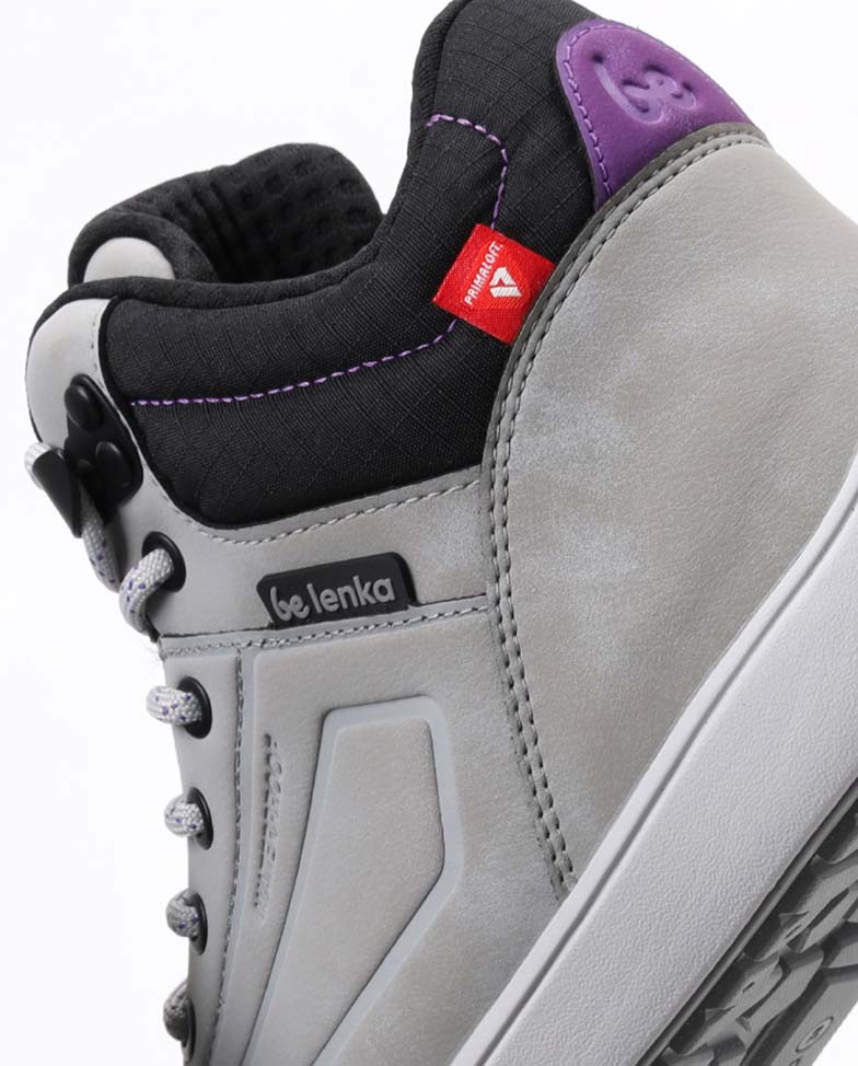 Be Lenka ArcticEdge - Grey, barefoot boots, logo and tag detail