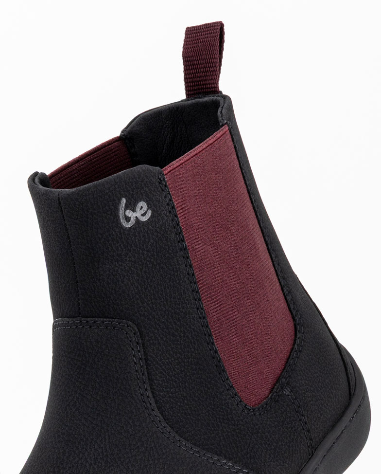 Be Lenka Entice 3.0 - Vegan Black, barefoot Chelsea boots, logo and elastic panel detail