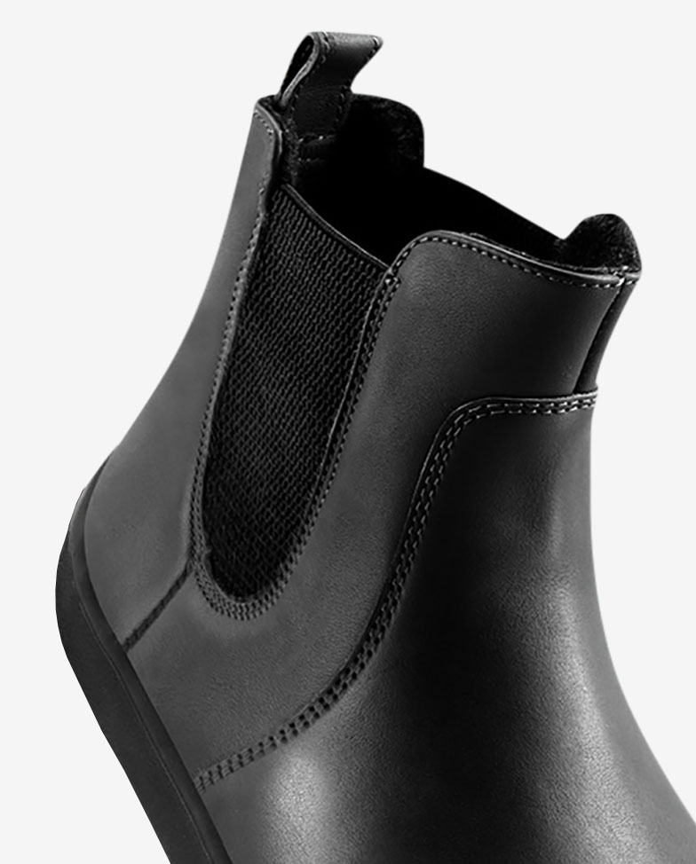 Be Lenka Entice Neo - All Black, barefoot Chelsea boots, elastic panel detail