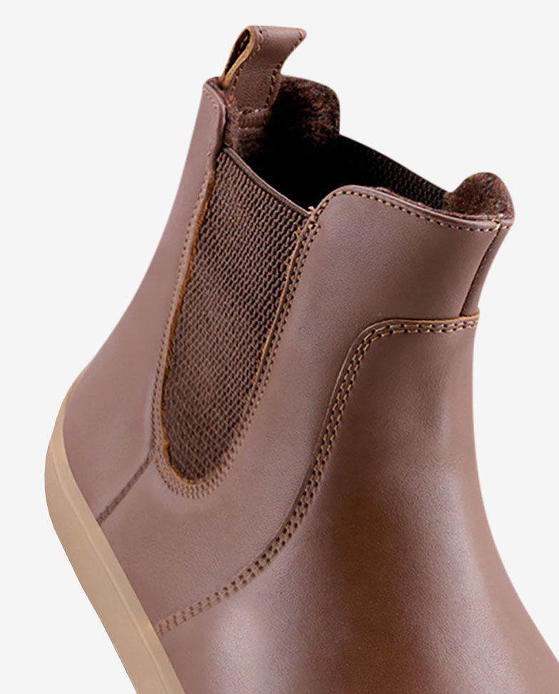 Be Lenka Entice Neo - Dark Brown, barefoot Chelsea boots, elastic panel detail