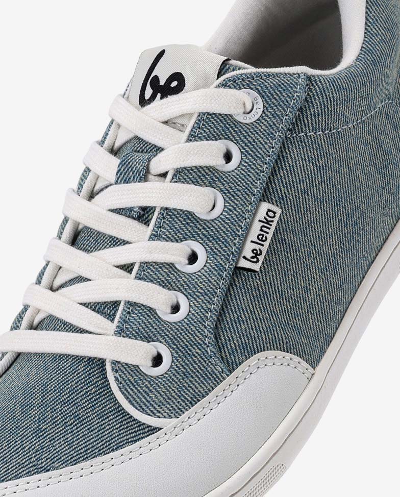 Be Lenka Rebound - Denim Light Blue, barefoot sneakers, lace and logo detail