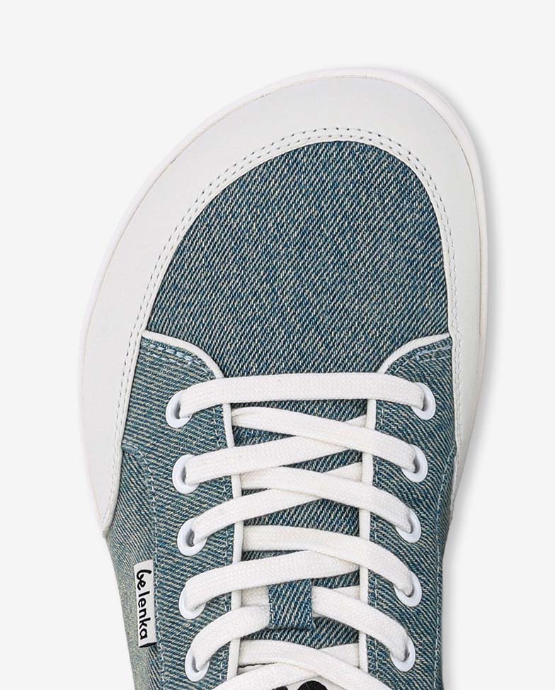 Be Lenka Rebound - Denim Light Blue, barefoot sneakers, toe box detail