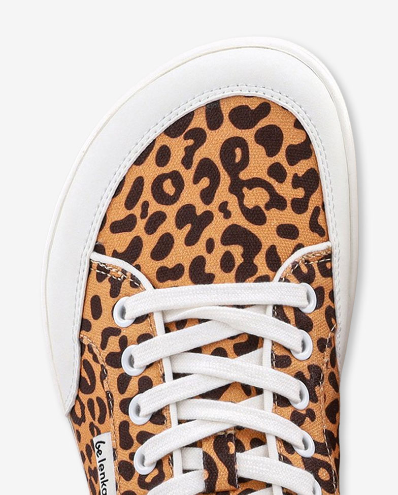 Be Lenka Rebound - Leopard, barefoot sneakers, toe box detail