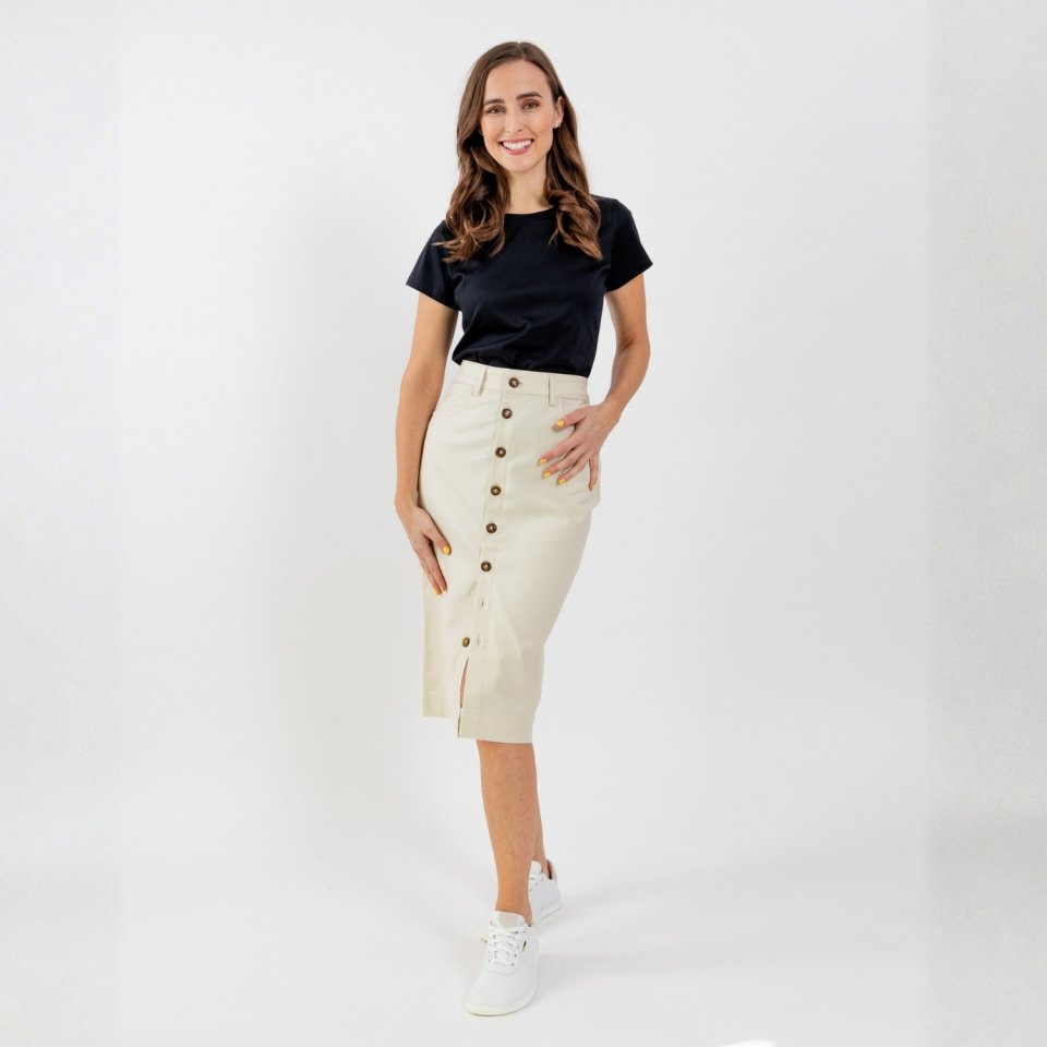 Women's Midi Skirt Be Lenka Essentials - Creme