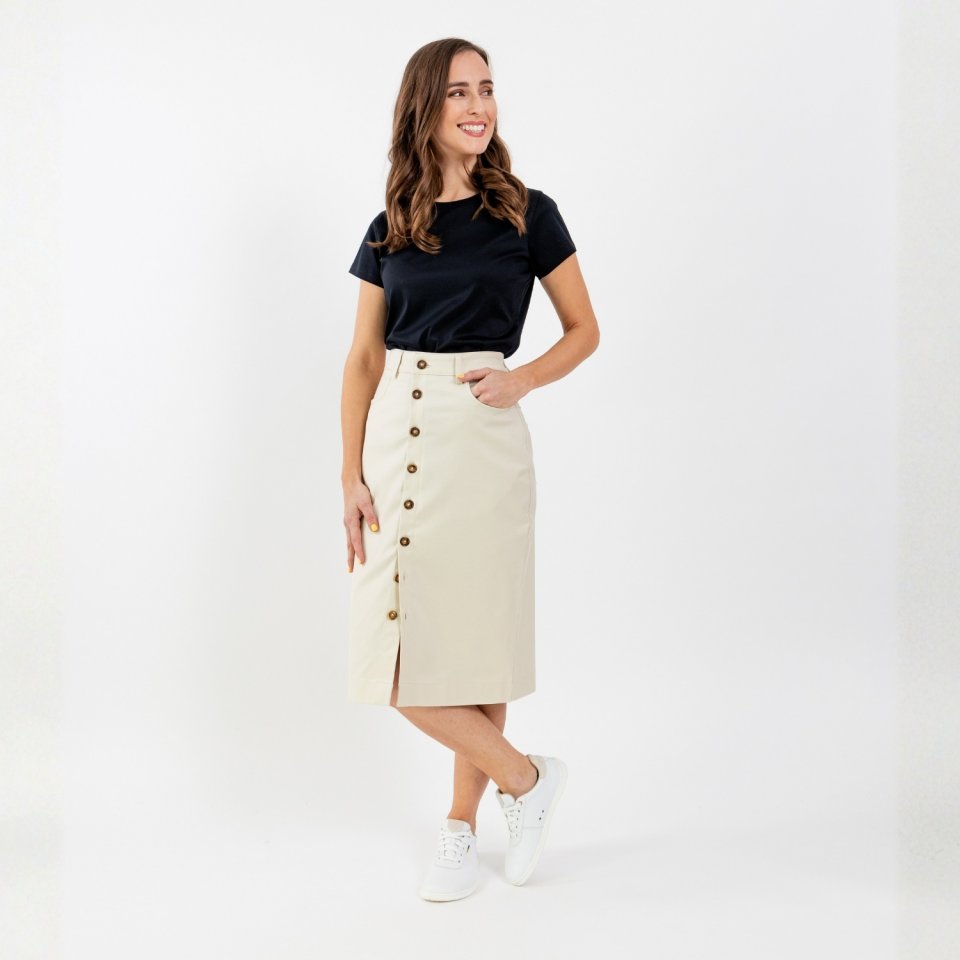 Women's Midi Skirt Be Lenka Essentials - Creme