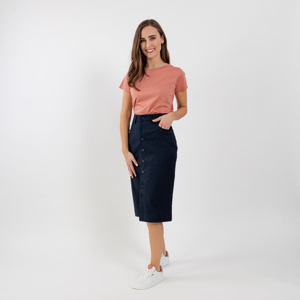 Women's Midi Skirt Be Lenka Essentials - Navy