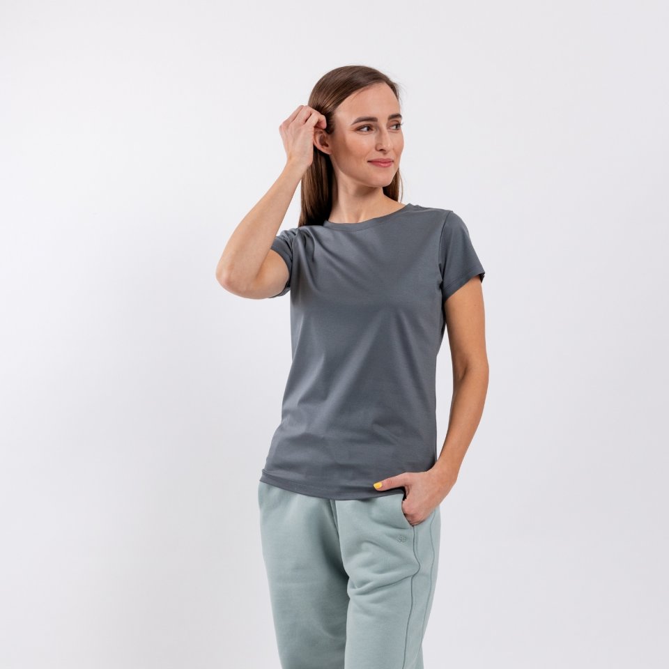 Women's Round Neck t-shirt Be Lenka Essentials - Grey