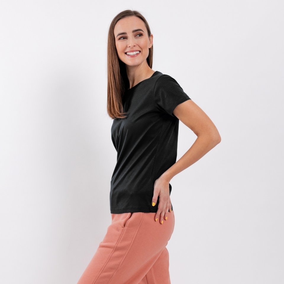 Women's Round Neck t-shirt Be Lenka Essentials - Jet Black