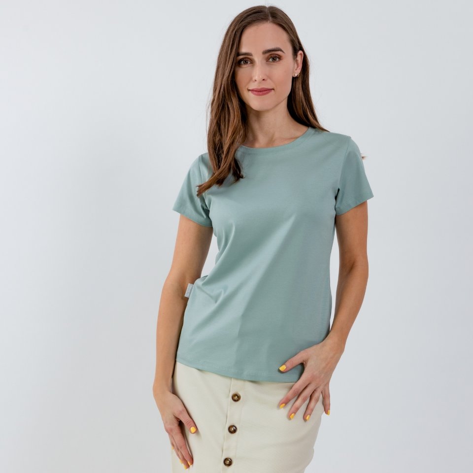 Women's Round Neck t-shirt Be Lenka Essentials - Pistachio Green