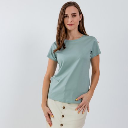 Women's Round Neck t-shirt Be Lenka Essentials - Pistachio Green