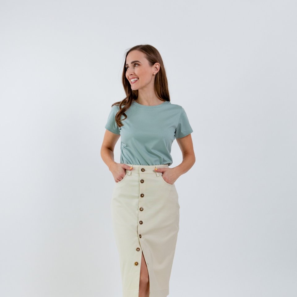 Women's Round Neck t-shirt Be Lenka Essentials - Pistachio Green