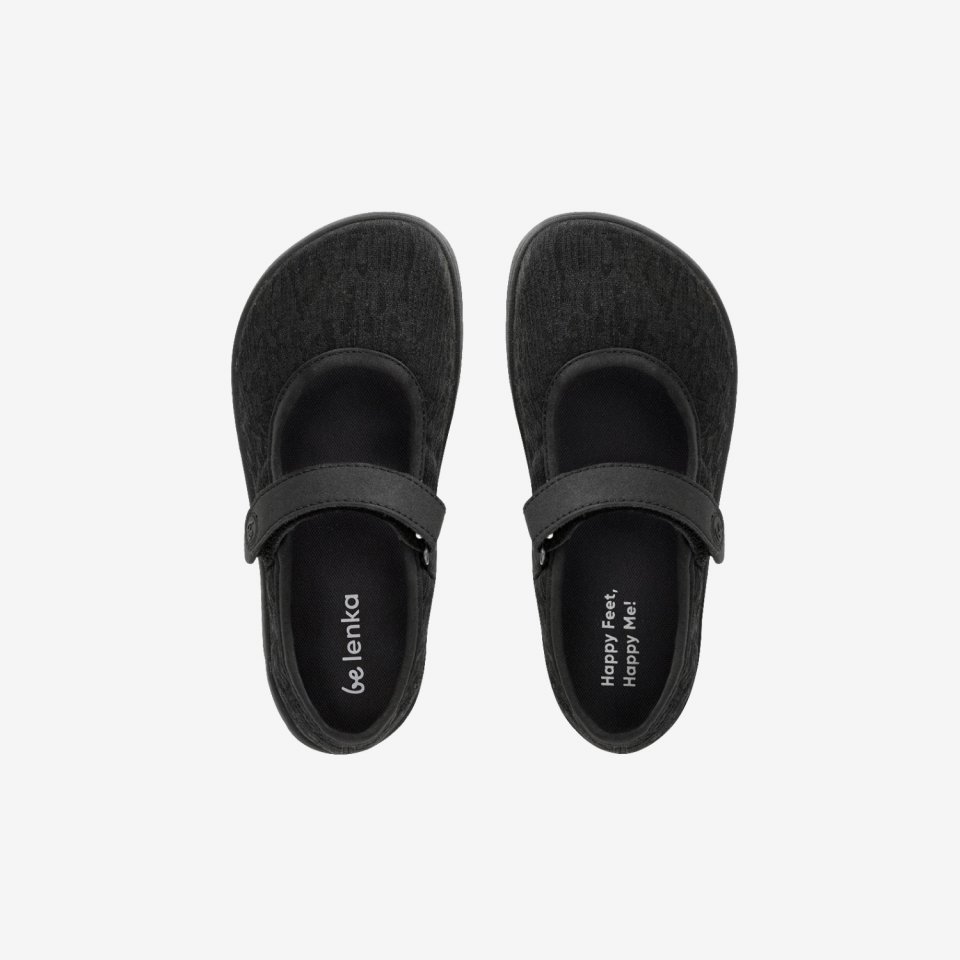 Kids Barefoot Ballerinas Be Lenka Tinkee Kids - All Black Sparkle