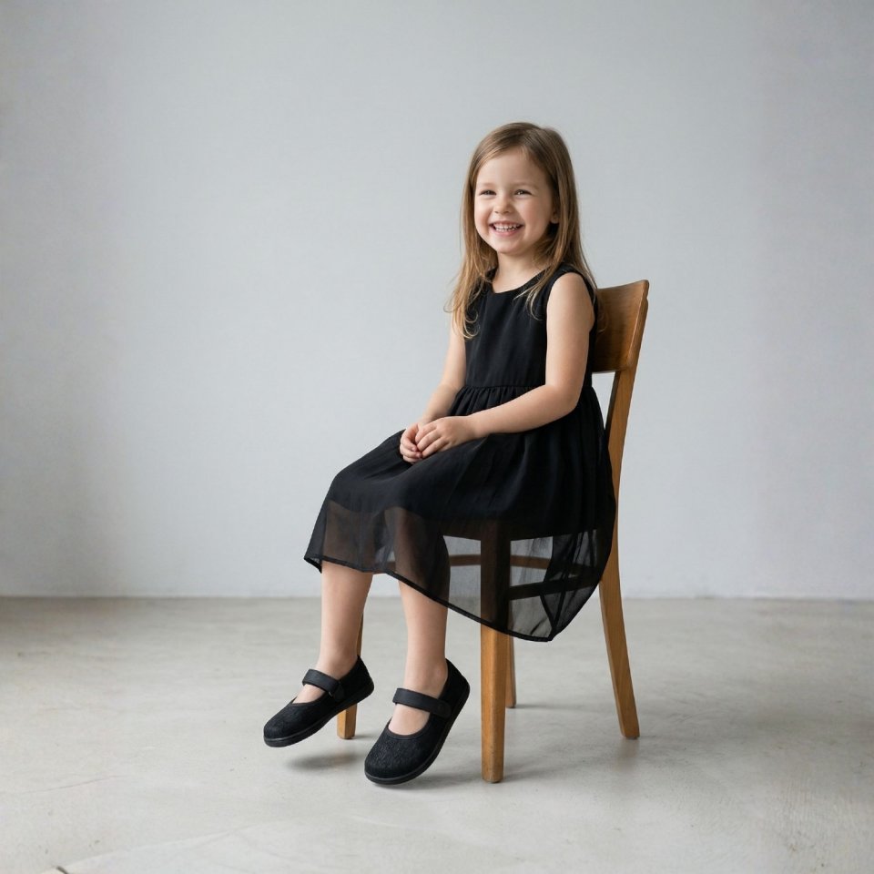 Kids Barefoot Ballerinas Be Lenka Tinkee Kids - All Black Sparkle