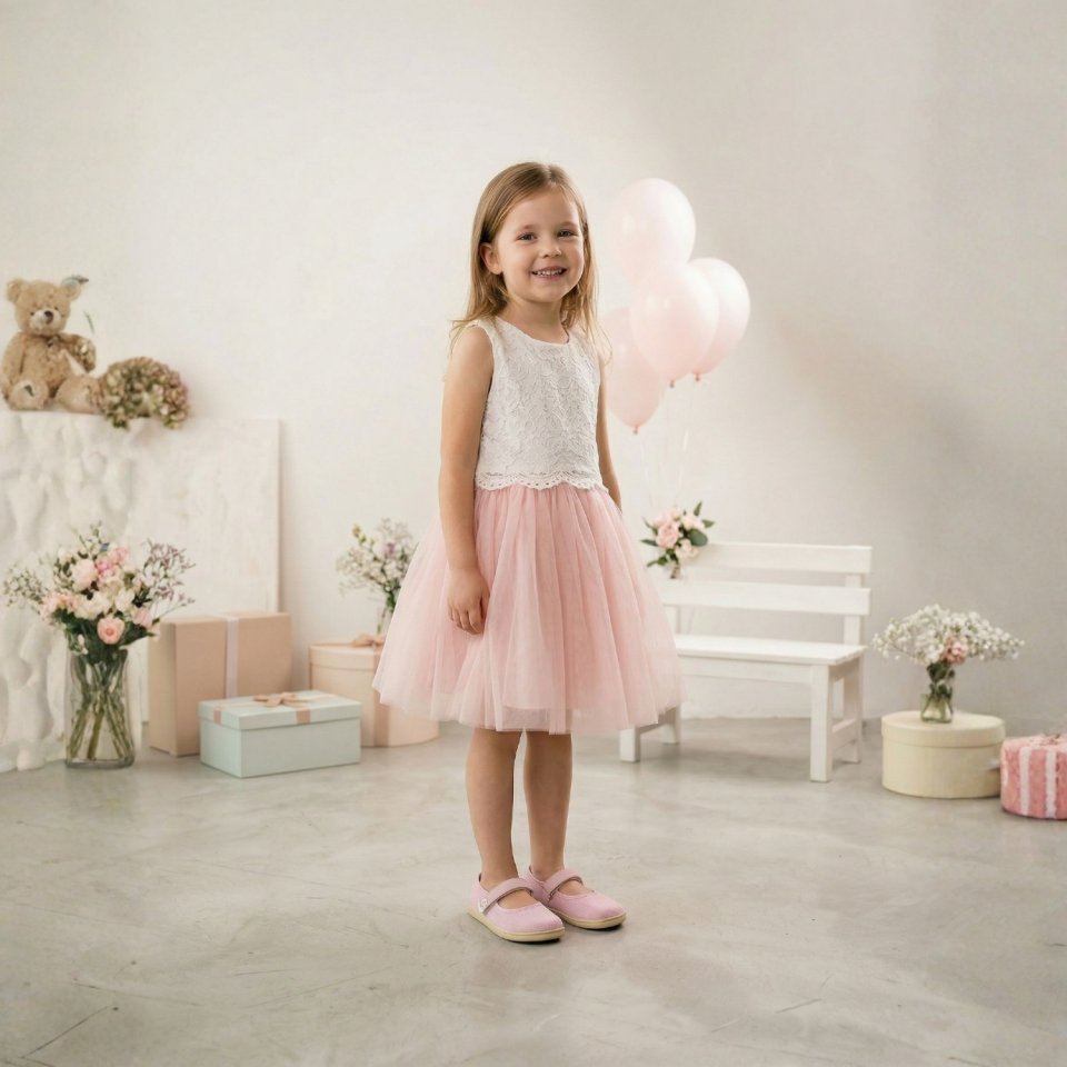 Kids Barefoot Ballerinas Be Lenka Tinkee Kids - Pink Sparkle