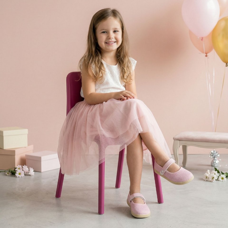 Kids Barefoot Ballerinas Be Lenka Tinkee Kids - Pink Sparkle