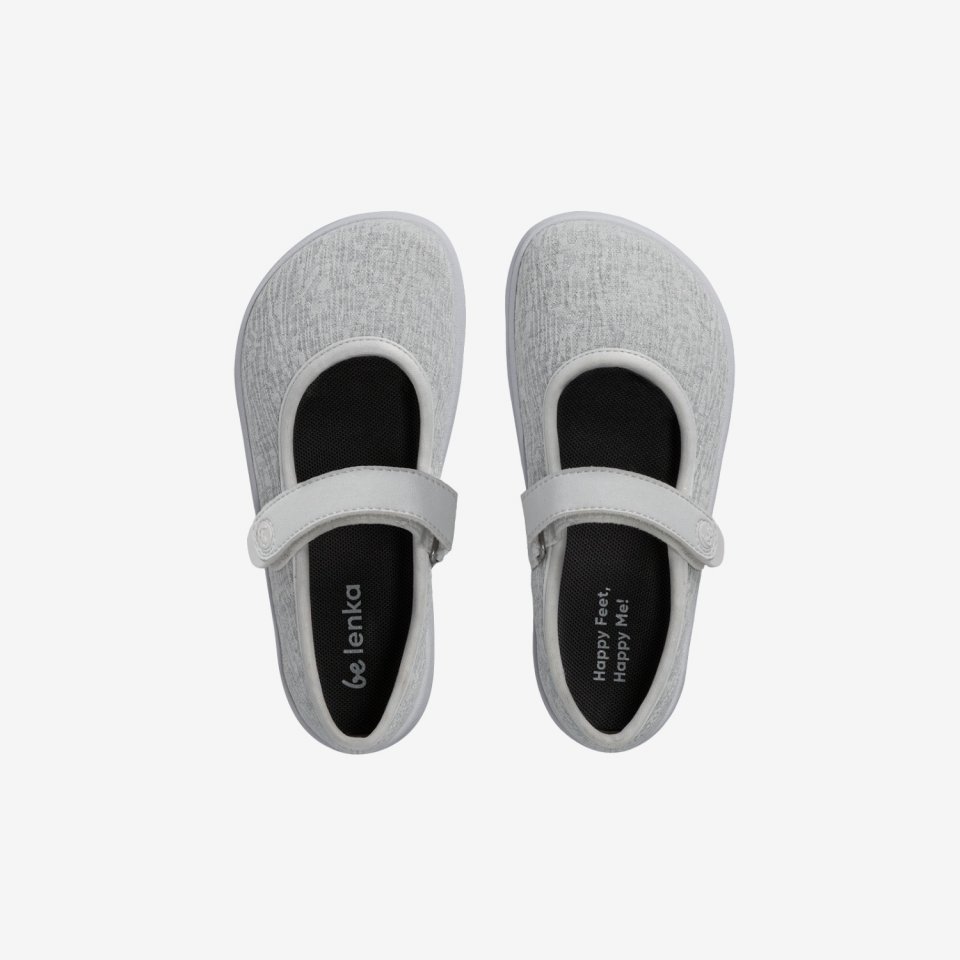 Kids Barefoot Ballerinas Be Lenka Tinkee Kids - White Sparkle