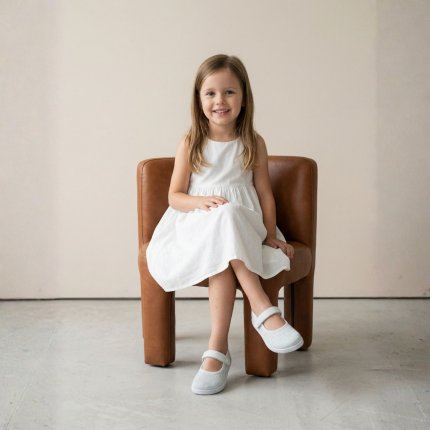 Kids Barefoot Ballerinas Be Lenka Tinkee Kids - White Sparkle