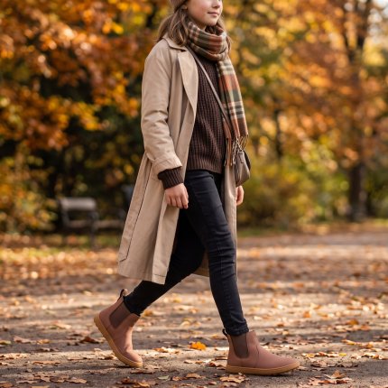 Detské barefoot chelsea čižmy Be Lenka Halla Junior - Brown