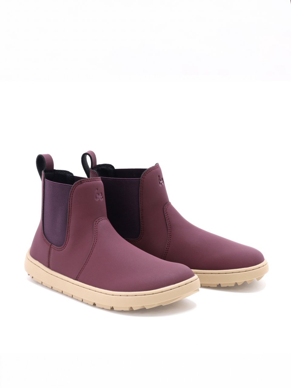 Dětské barefoot Chelsea boty Be Lenka Halla Junior - Burgundy