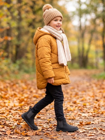 Dětské barefoot Chelsea boty Be Lenka Halla Kids - All Black