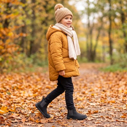 Detské barefoot chelsea čižmy Be Lenka Halla Kids - All Black